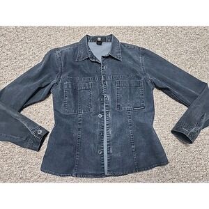 Marithe Francois Girbaud Vintage Large Jean Dark Denim Button Shirt Hong Kong